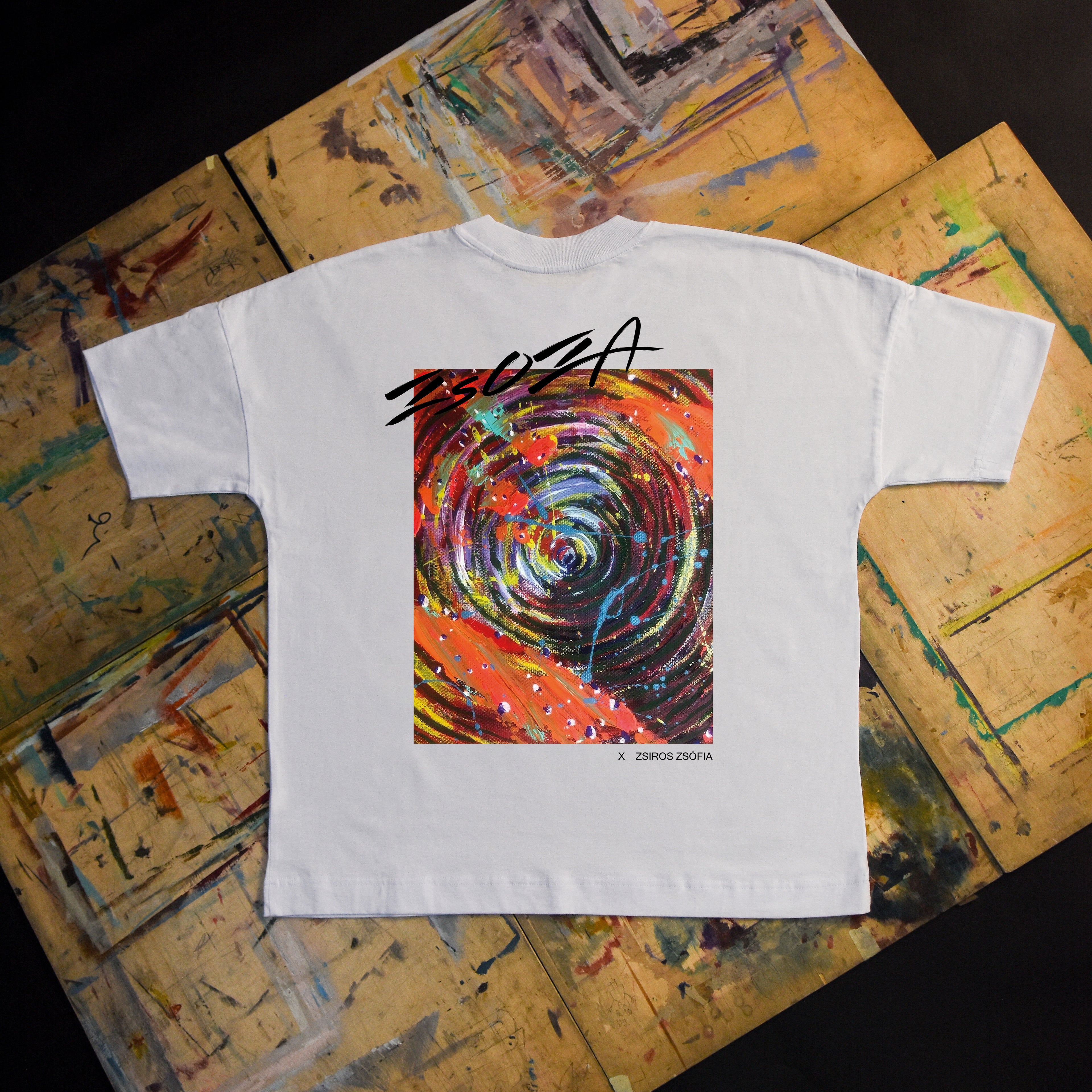 Spirál-rövid ujjú póló