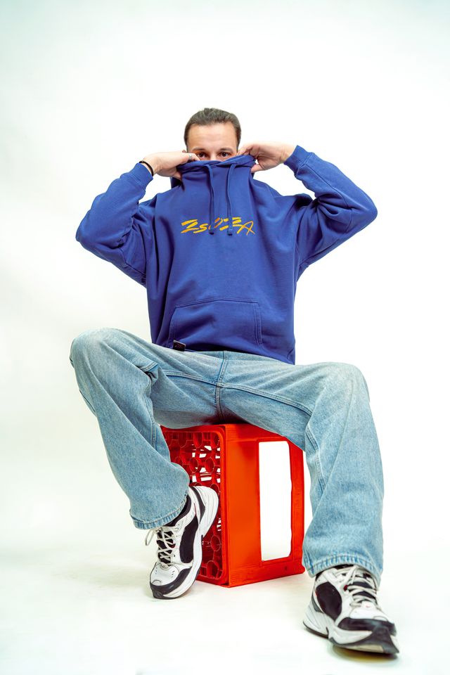 ZSOZA kapucnis pulóver sötétkék