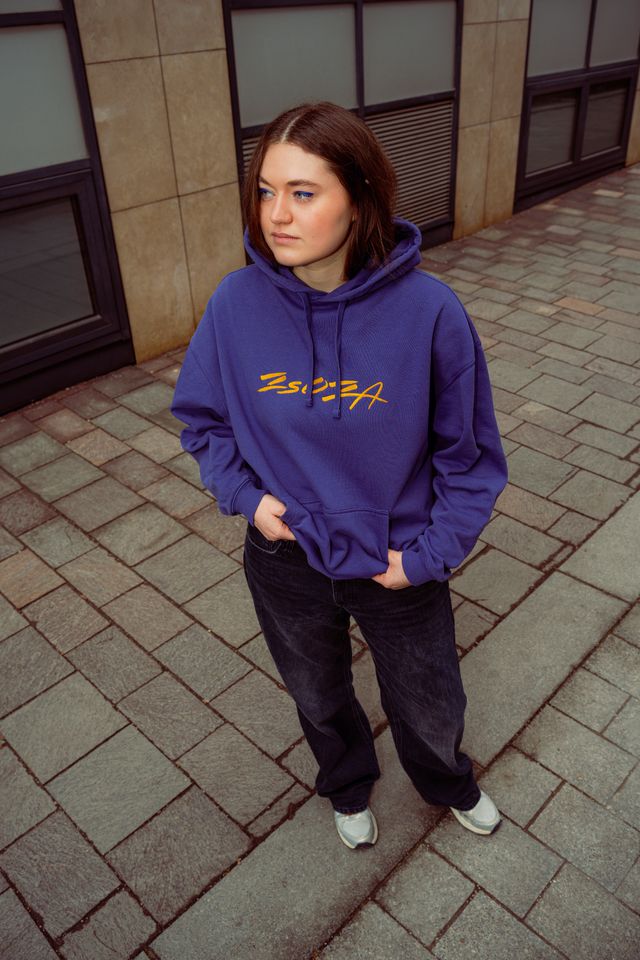 ZSOZA kapucnis pulóver sötétkék